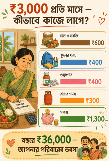 What ₹3,000 monthly Annapurna Bhandar benefit means for a West Bengal family – budget breakdown