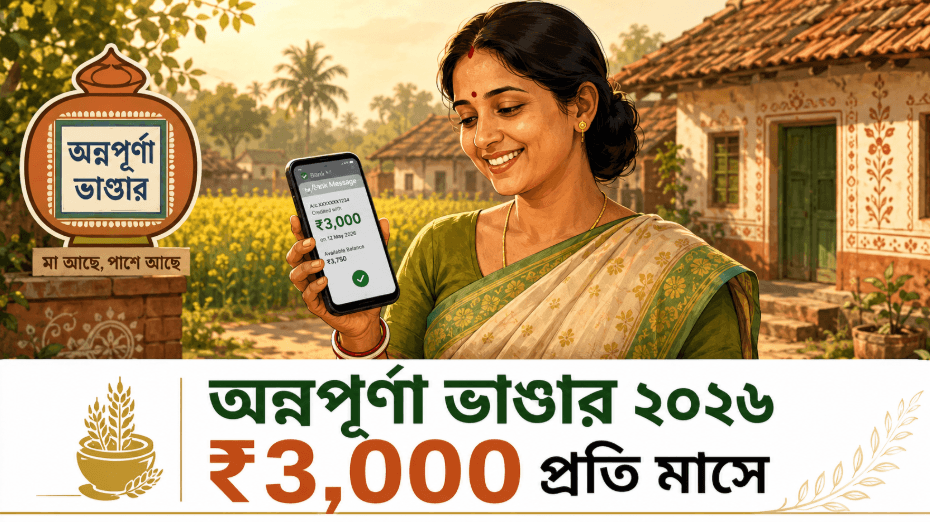 Annapurna Bhandar Yojana 2026 – ₹3,000 monthly benefit scheme for West Bengal women