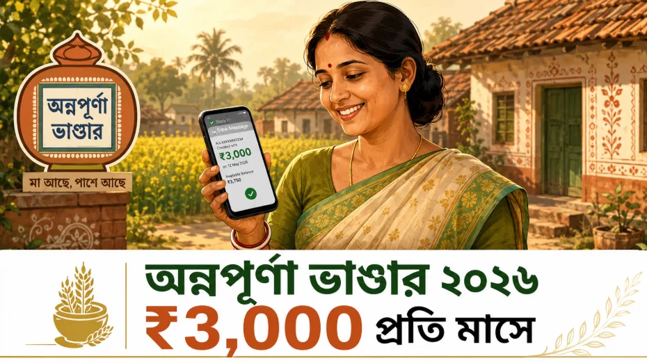 Annapurna Bhandar Yojana 2026 – ₹3,000 monthly benefit scheme for West Bengal women